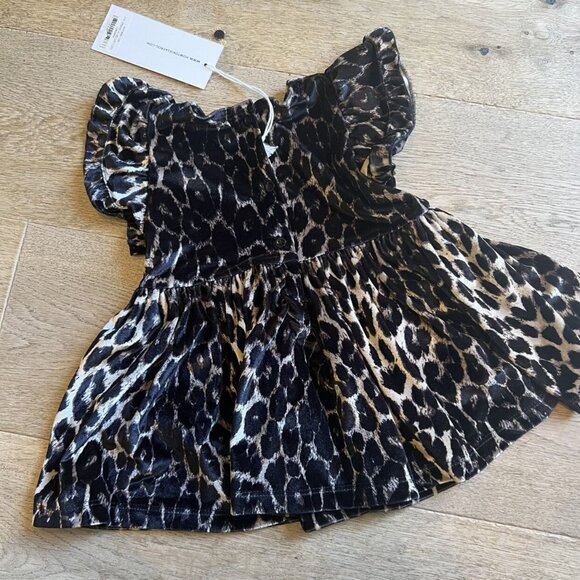 Leopard Velvet Ruffle Dress - Picture 4 of 6